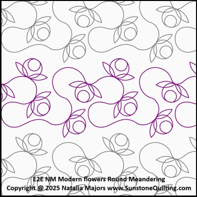 E2E NM Modern Flowers Round Meandering