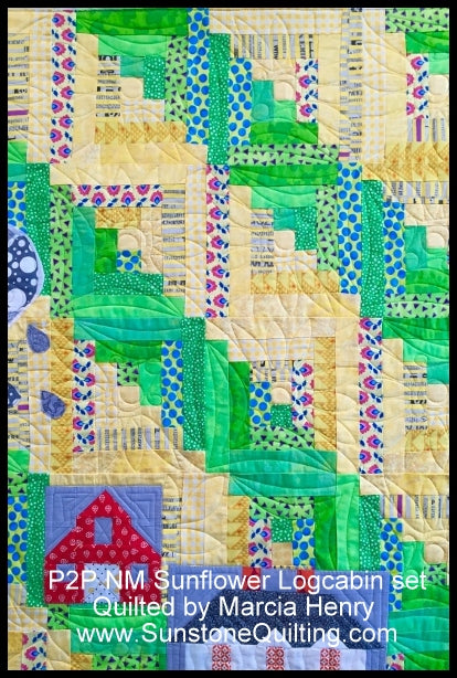 Marcia Henry Sunflower logcabin 400x600