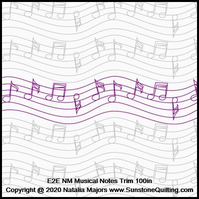 E2E NM Musical Notes Trim 100in