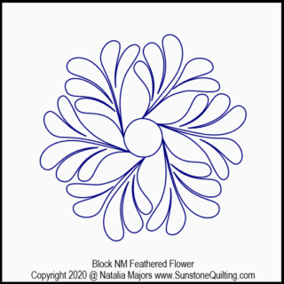 Block NM Feathered Flower